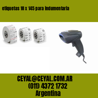 etiquetas 18 x 145 para indumentaria