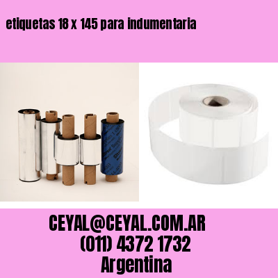 etiquetas 18 x 145 para indumentaria