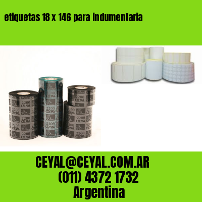 etiquetas 18 x 146 para indumentaria