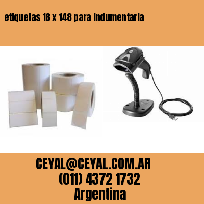 etiquetas 18 x 148 para indumentaria
