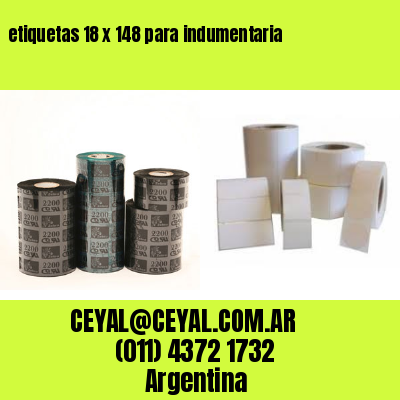 etiquetas 18 x 148 para indumentaria