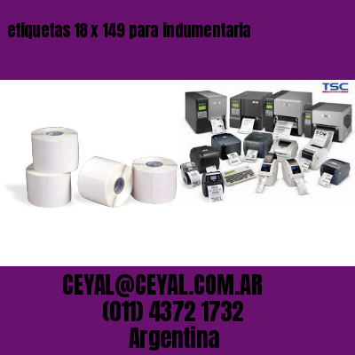 etiquetas 18 x 149 para indumentaria