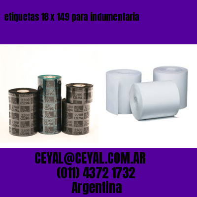 etiquetas 18 x 149 para indumentaria