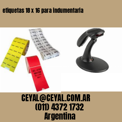 etiquetas 18 x 16 para indumentaria