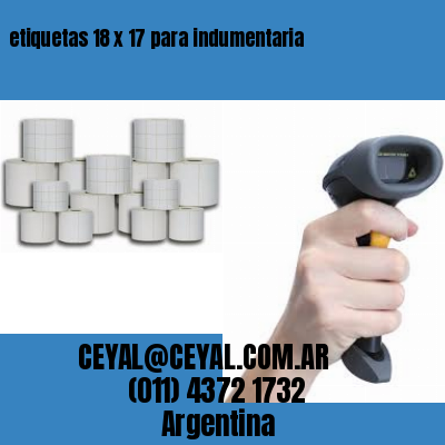 etiquetas 18 x 17 para indumentaria