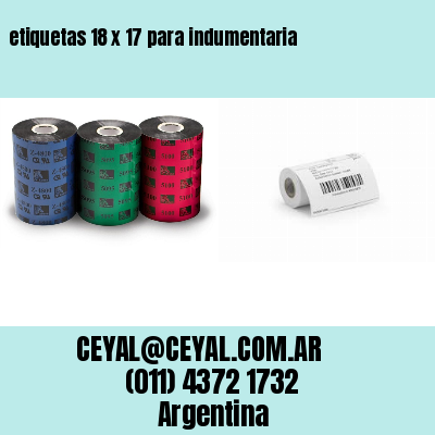 etiquetas 18 x 17 para indumentaria