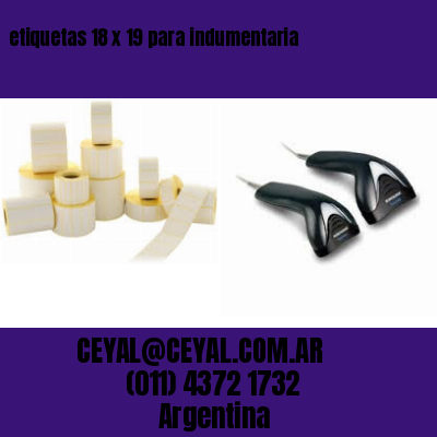 etiquetas 18 x 19 para indumentaria