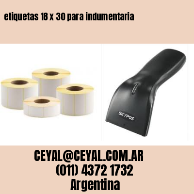 etiquetas 18 x 30 para indumentaria