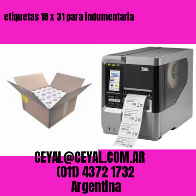 etiquetas 18 x 31 para indumentaria