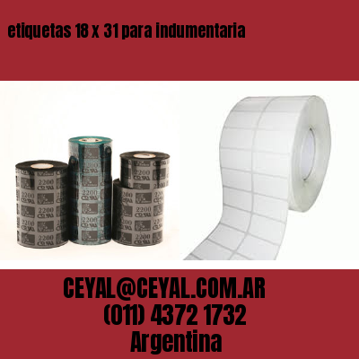 etiquetas 18 x 31 para indumentaria