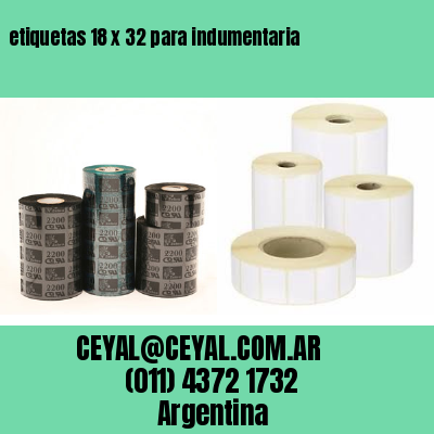 etiquetas 18 x 32 para indumentaria