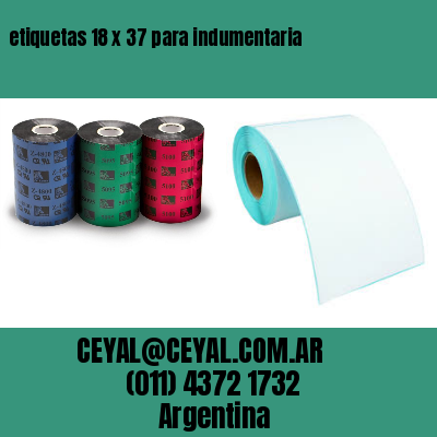 etiquetas 18 x 37 para indumentaria