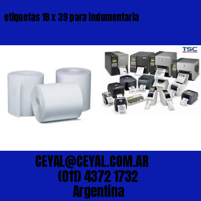 etiquetas 18 x 39 para indumentaria
