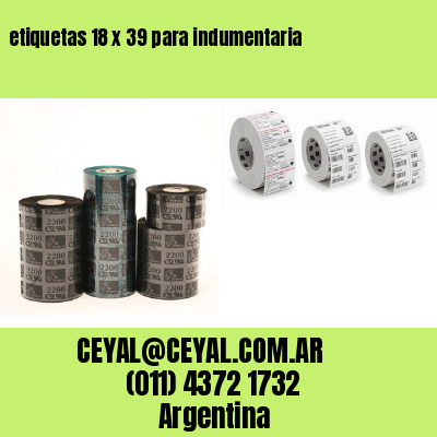 etiquetas 18 x 39 para indumentaria