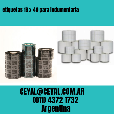 etiquetas 18 x 40 para indumentaria