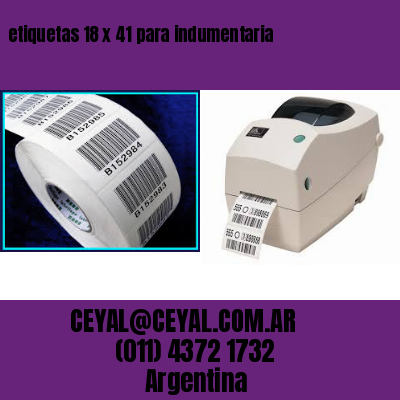 etiquetas 18 x 41 para indumentaria