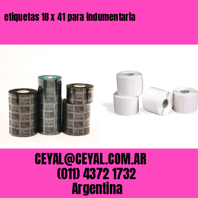 etiquetas 18 x 41 para indumentaria