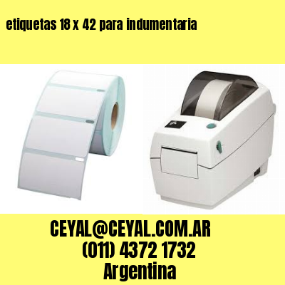etiquetas 18 x 42 para indumentaria