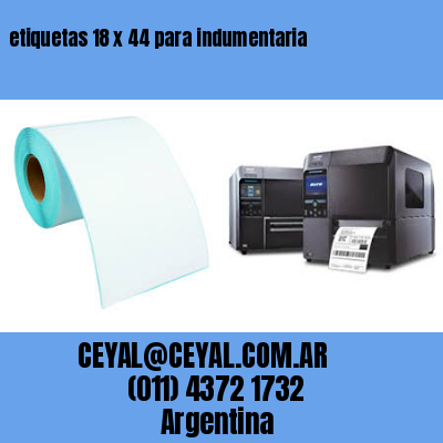 etiquetas 18 x 44 para indumentaria
