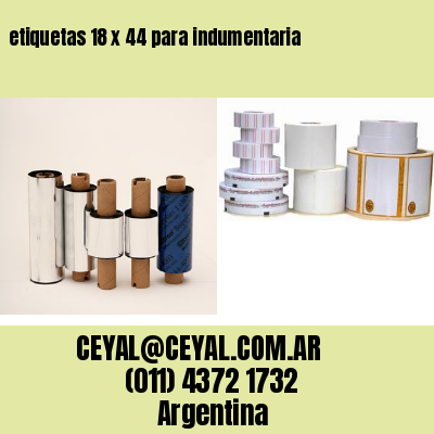 etiquetas 18 x 44 para indumentaria