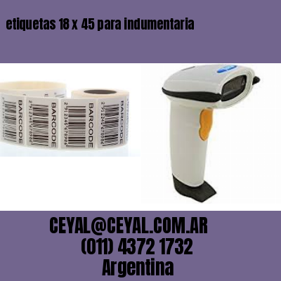 etiquetas 18 x 45 para indumentaria