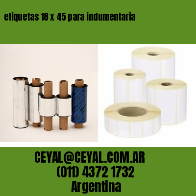 etiquetas 18 x 45 para indumentaria