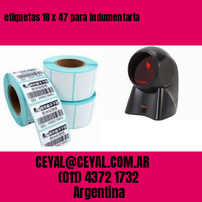 etiquetas 18 x 47 para indumentaria