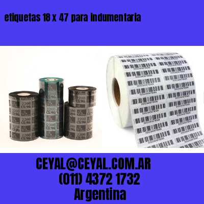 etiquetas 18 x 47 para indumentaria