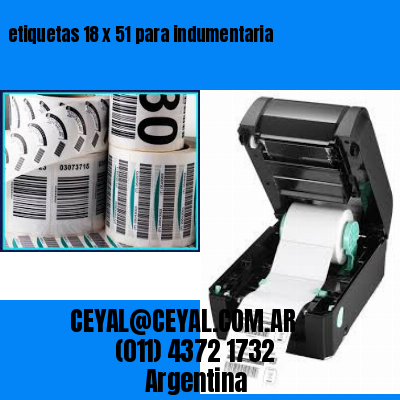 etiquetas 18 x 51 para indumentaria