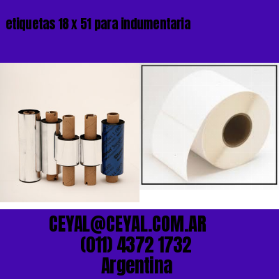 etiquetas 18 x 51 para indumentaria