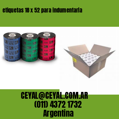 etiquetas 18 x 52 para indumentaria