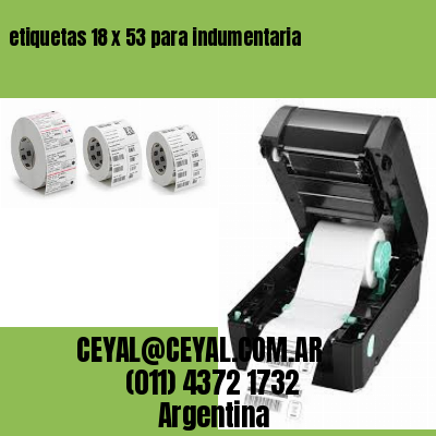 etiquetas 18 x 53 para indumentaria