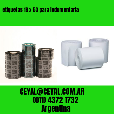 etiquetas 18 x 53 para indumentaria