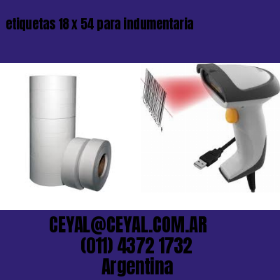 etiquetas 18 x 54 para indumentaria