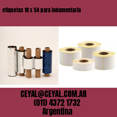 etiquetas 18 x 54 para indumentaria