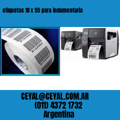 etiquetas 18 x 55 para indumentaria