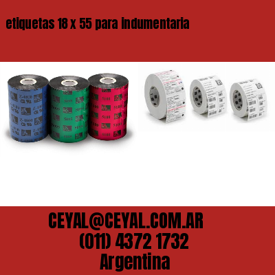 etiquetas 18 x 55 para indumentaria