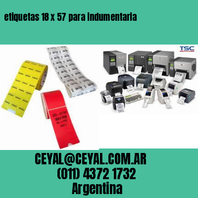etiquetas 18 x 57 para indumentaria