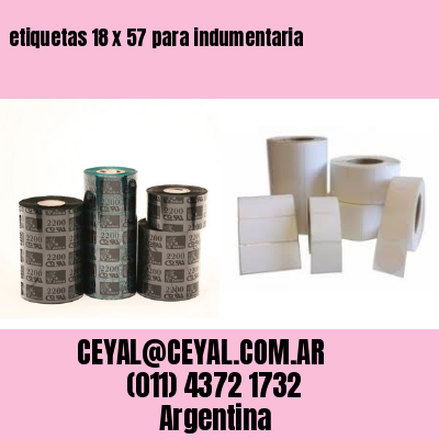 etiquetas 18 x 57 para indumentaria