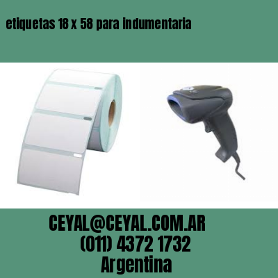etiquetas 18 x 58 para indumentaria