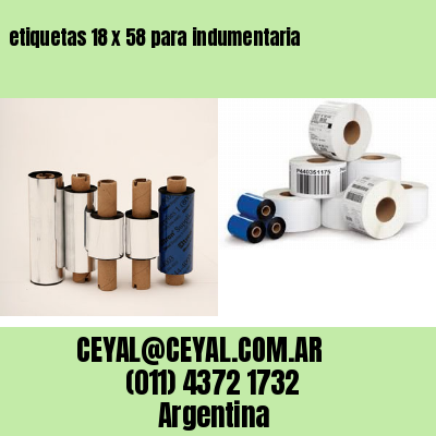 etiquetas 18 x 58 para indumentaria