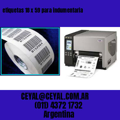 etiquetas 18 x 59 para indumentaria