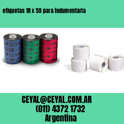 etiquetas 18 x 59 para indumentaria