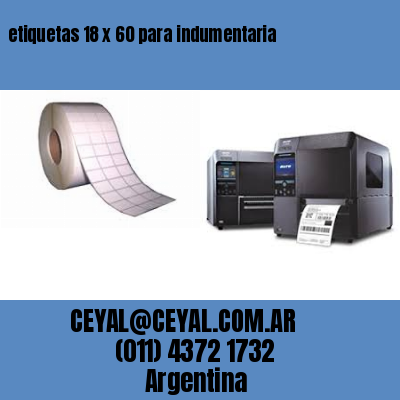 etiquetas 18 x 60 para indumentaria