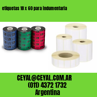 etiquetas 18 x 60 para indumentaria
