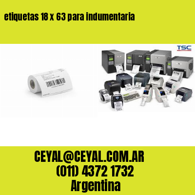 etiquetas 18 x 63 para indumentaria