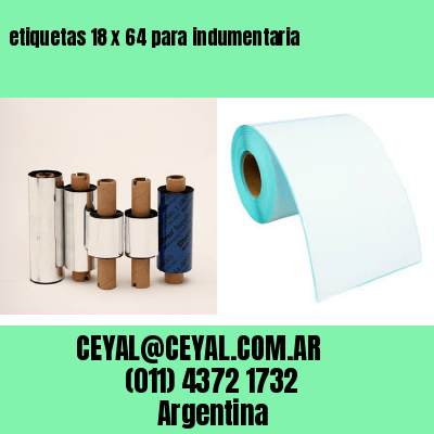 etiquetas 18 x 64 para indumentaria