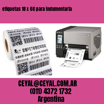 etiquetas 18 x 66 para indumentaria