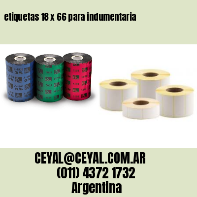 etiquetas 18 x 66 para indumentaria