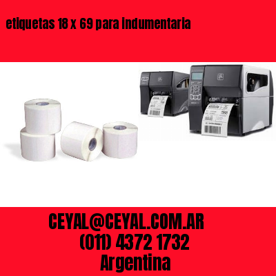 etiquetas 18 x 69 para indumentaria